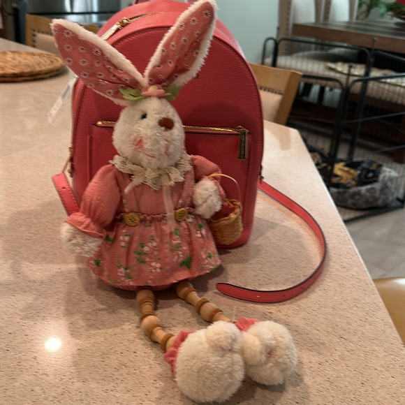 NWT MKLeather Peach Backpack - Picture 15 of 16